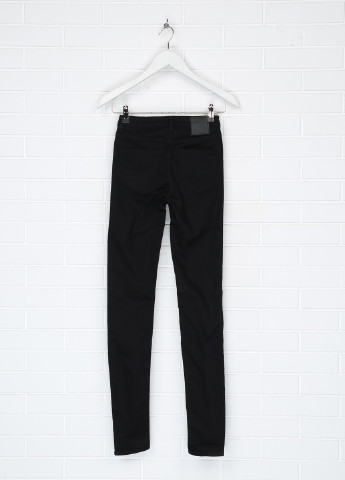 Джинси Weekday однотонні чорні джинсові бавовна