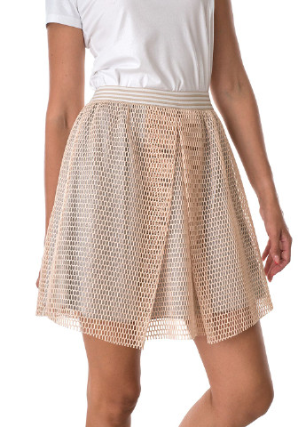 Бежевая однотонная спідниця жіноча Miss Miss