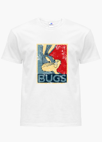 Белая демисезон футболка женская багз банни луни тюнз (bugs bunny looney tunes) белый (8976-2879) xxl MobiPrint
