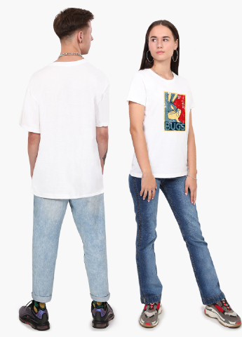 Футболка жіноча Багз Банні Луні Тюнз (Bugs Bunny Looney Tunes) Білий (8976-2879) XXL MobiPrint - (228336175)