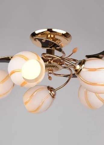 Люстра потолочная на 5 плафонов в спальню LK-485S/5 E27 G Brille (253886331)