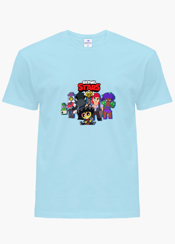 Блакитна демісезонна футболка дитяча бравл старс (brawl stars) (9224-1004) MobiPrint