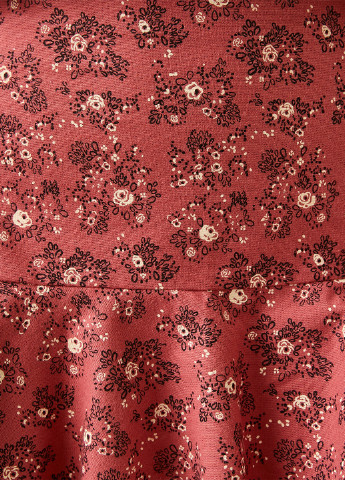 Бордовая кэжуал цветочной расцветки юбка KOTON годе