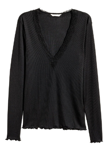 Черный демисезонный реглан пуловер H&M