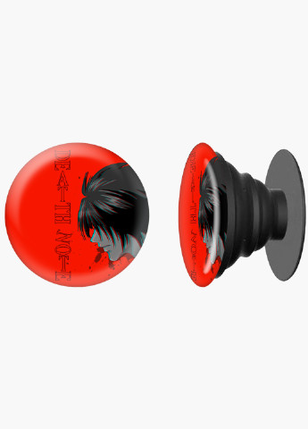 Попсокет (Popsockets) тримач для смартфону Ел Лоулайт Зошит смерті (L Death Note) (8754-2824) Чорний MobiPrint (221548567)