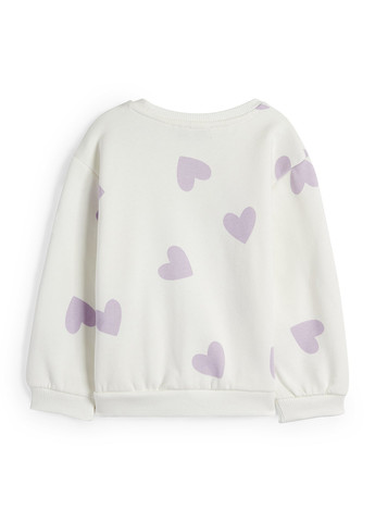 C&A світшот сердечка білий кежуал бавовна