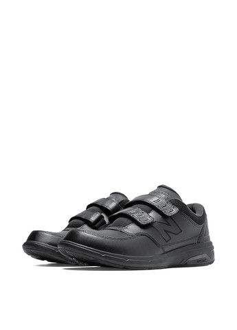 Черные осенние мужские кроссовки New Balance на липучке