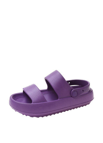 Женские пляжные, кэжуал сандалии GaLosha фиолетового цвета без застежки