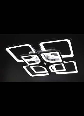 Люстра потолочная LED с пультом A2281/4+4-bk Матовый черный 10х56х56 см. Handmade (234537672)