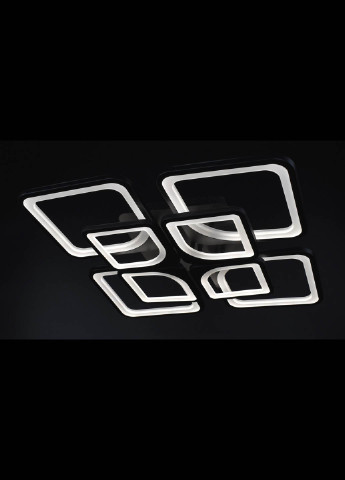 Люстра потолочная LED с пультом A2281/4+4-bk Матовый черный 10х56х56 см. Handmade (234537672)