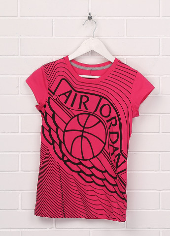 Розовая летняя футболка с коротким рукавом Jordan