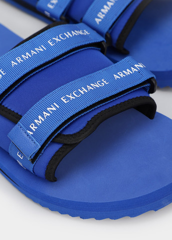 Синие кэжуал шлепанцы Armani Exchange