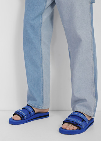 Синие кэжуал шлепанцы Armani Exchange