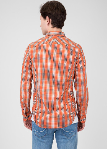 Оранжевая кэжуал рубашка в клетку Pepe Jeans