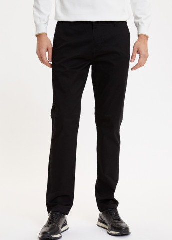Черные кэжуал демисезонные классические брюки DeFacto
