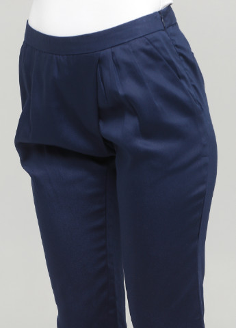 Темно-синие кэжуал демисезонные зауженные брюки Promod