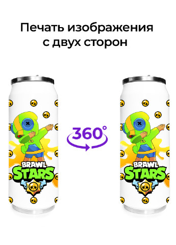 Термобанка Зелений Леон Бравл Старс (Green Leon Brawl Stars) (31091-1705) термокружка MobiPrint (218988317)