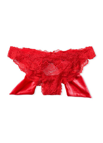 Трусы Victoria's Secret слип однотонные красные откровенные полиамид