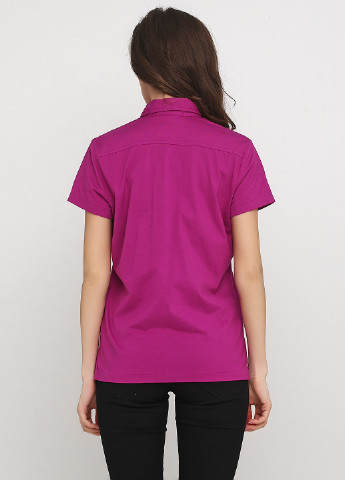 Фуксиновая (цвета Фуксия) женская футболка-поло Ralph Lauren однотонная