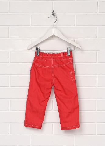 Красные джинсовые демисезонные прямые брюки NASS