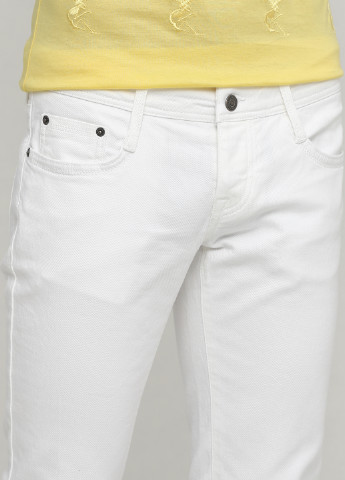 Белые демисезонные прямые джинсы John Richmond