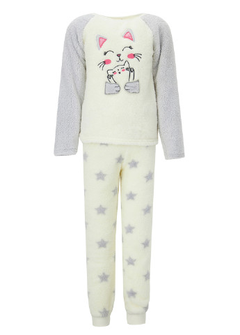 Молочная всесезон пижама (свитшот, брюки) свитшот + брюки DeFacto