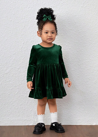 Темно-зелена сукня SHEIN (346395819)