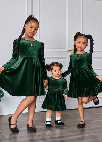 Темно-зелена сукня SHEIN (346395819)