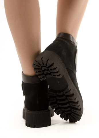 Модні чорні черевики з натуральної шкіри на високій платформі INNOE ботинки (255270614)