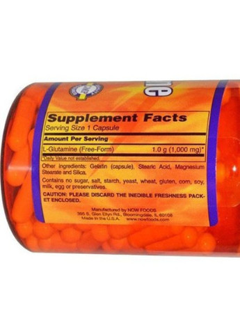 L-Glutamine 1000 mg 120 Caps Now Foods (256380039)