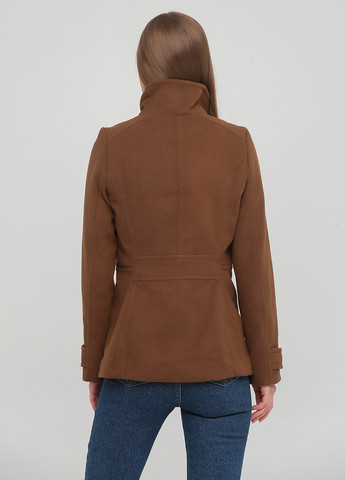 Коричневое Кэжуал полупальто двубортное H&M однотонное