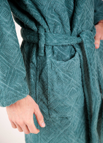 Халат махровый Berlin, светло-зеленый, размер M (3800980994422) Bulgaria-Tex плотность - 420 гр/м2 (251459962)