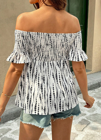 Комбинированная блуза для беременных с баской SHEIN