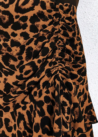 Комбінована кежуал сукня а-силует SHEIN леопардовий