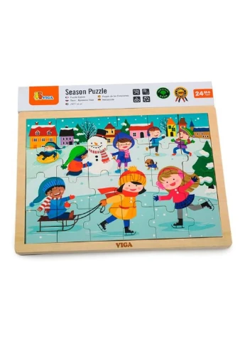 Пазл Времена года. Зима (51272) Viga Toys (249984546)