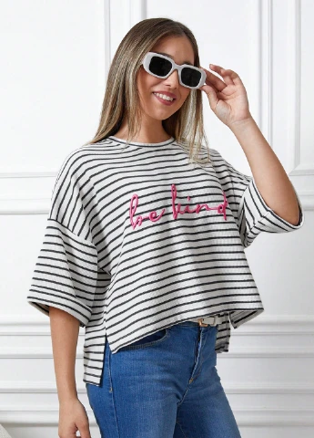 Біла літня футболка SHEIN