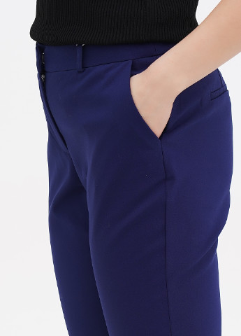 Синие кэжуал демисезонные зауженные, укороченные брюки Creation L