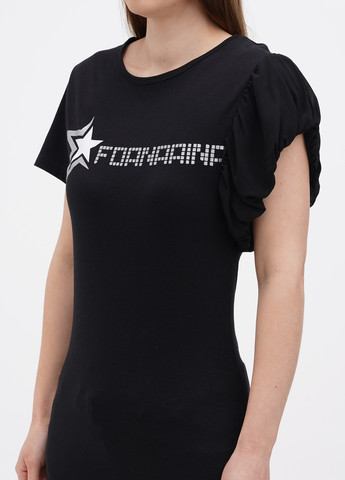 Чорна літня футболка Fornarina