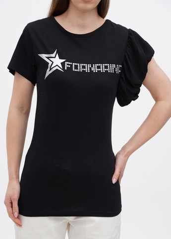 Черная летняя футболка Fornarina