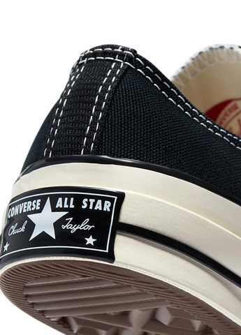 Черные кеды Converse CHUCK 70 с белой подошвой, с логотипом