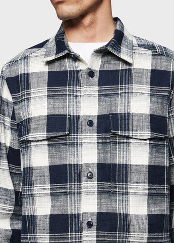 Синяя кэжуал рубашка в клетку Drykorn