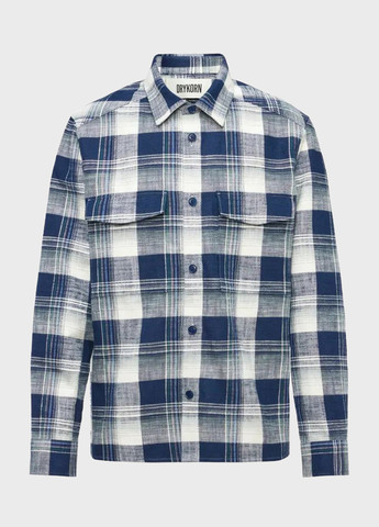 Синяя кэжуал рубашка в клетку Drykorn
