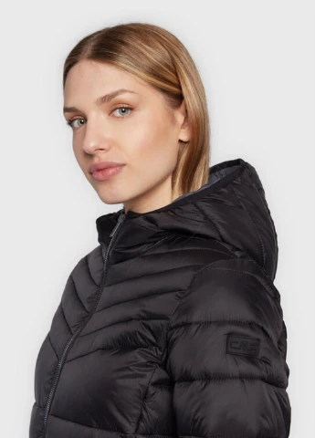 Черная демисезонная куртка 32k3016-u901 CMP WOMAN JACKET FIX HOOD