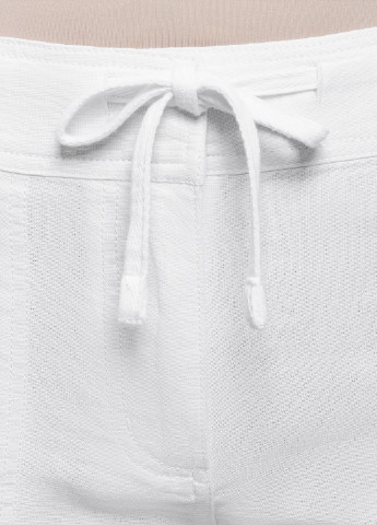 Белые кэжуал демисезонные прямые брюки Oodji