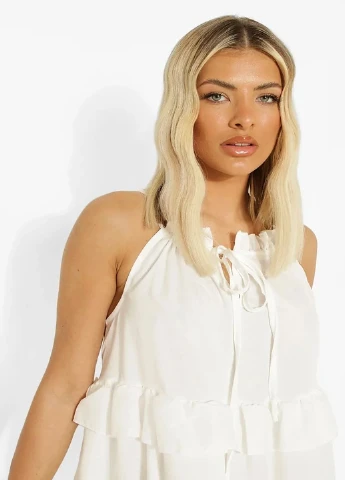 Білий кежуал плаття, сукня Boohoo однотонна