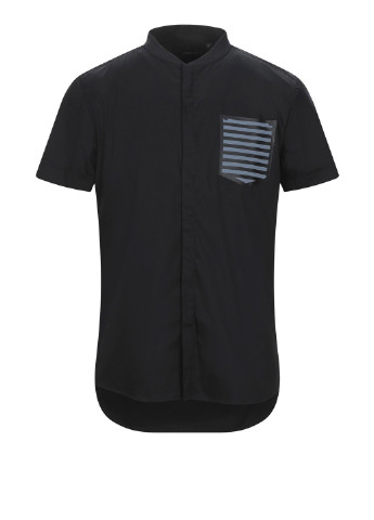 Черная кэжуал рубашка однотонная Antony Morato