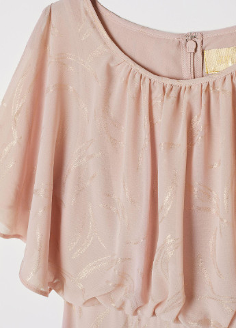 Светло-розовое кэжуал сукня в греческом стиле H&M с рисунком