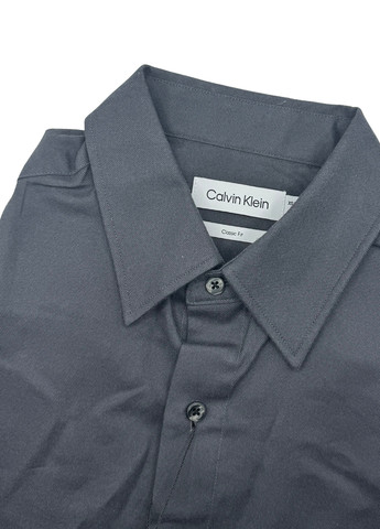 Темно-серая кэжуал рубашка однотонная Calvin Klein