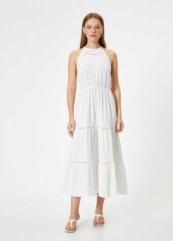 Білий святковий, кежуал сукня а-силует KOTON однотонна