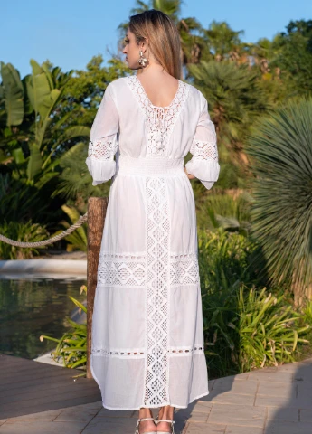 Білий пляжна сукня Fresh cotton однотонна